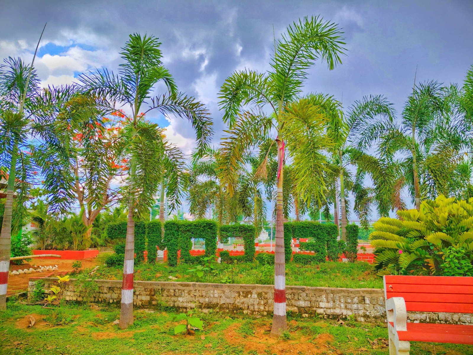 Landscaped gardens and green lawns at Waldenwoods Eco Retreat near Cuttack